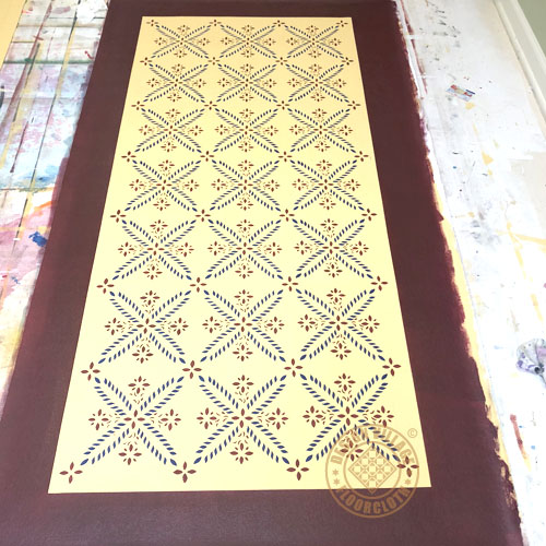 Colonial Flower Floorcloth