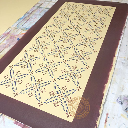 Colonial Flower Floorcloth