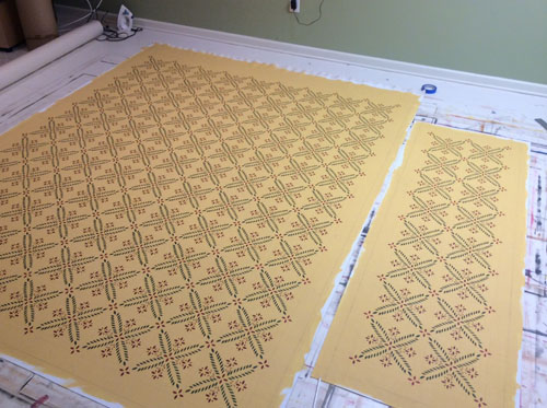 Colonial Flower Floorcloth