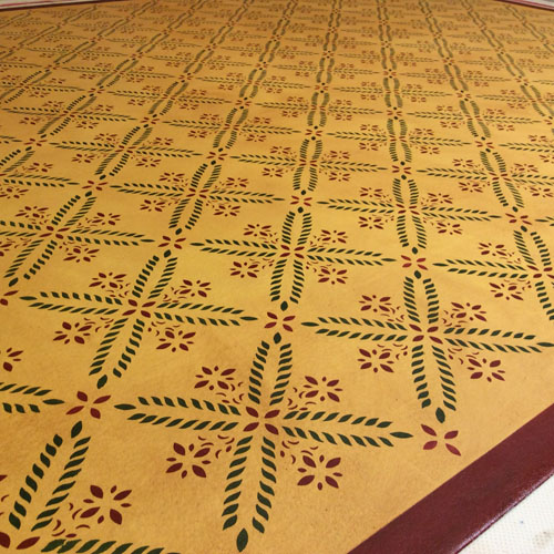 Colonial Flower Floorcloth