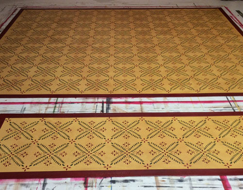 Colonial Flower Floorcloth