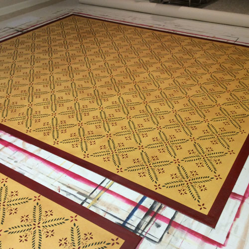 Colonial Flower Floorcloth