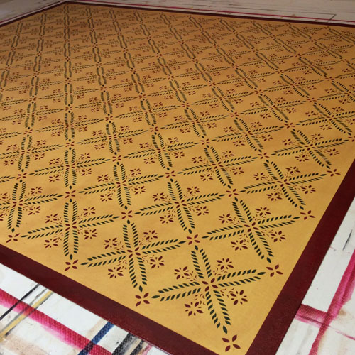 Colonial Flower Floorcloth