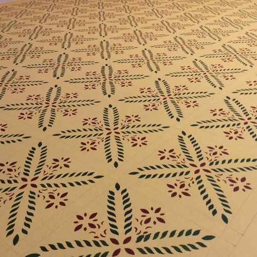 Colonial Flower Floorcloth