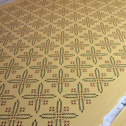 Colonial Flower Floorcloth