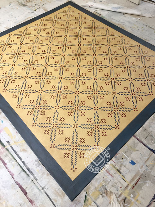 Colonial Flower Floorcloth