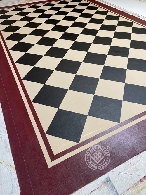 diamond pattern floorcloths