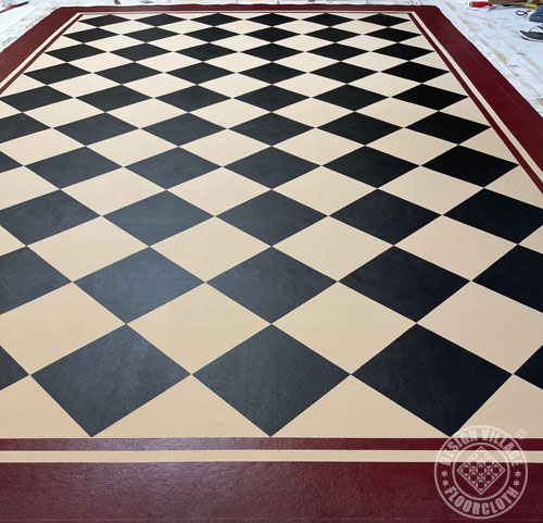 diamond pattern floorcloths