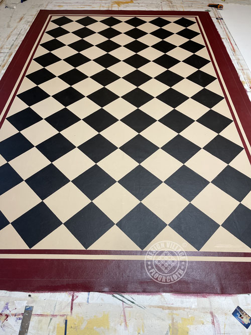 diamond pattern floorcloths