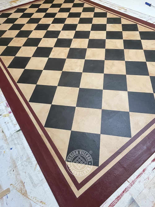 diamond pattern floorcloths