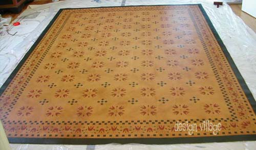 Amish Tulip Floorcloth