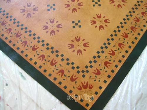 Amish Tulip Floorcloth