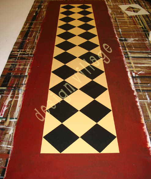 Diamond Pattern Floorcloth