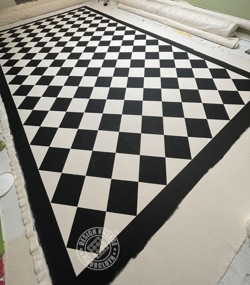 Diamond Pattern Floorcloth