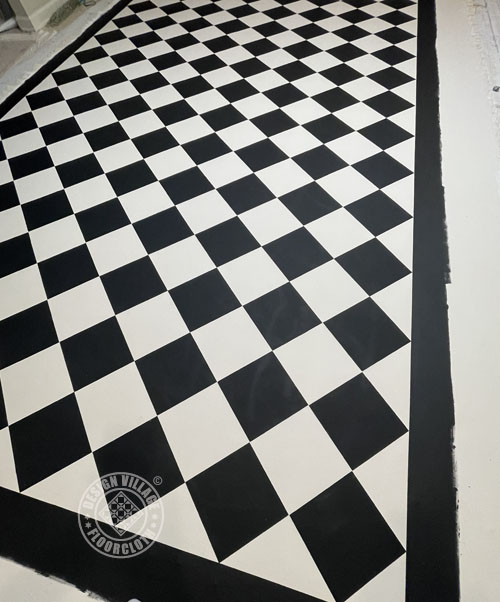 Diamond Pattern Floorcloth