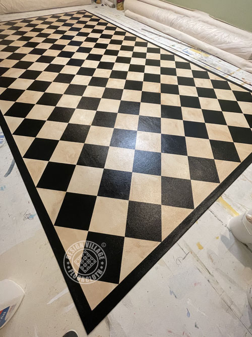 Diamond Pattern Floorcloth