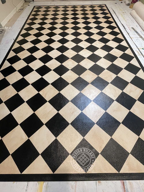 Diamond Pattern Floorcloth