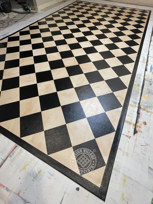 Diamond Pattern Floorcloth