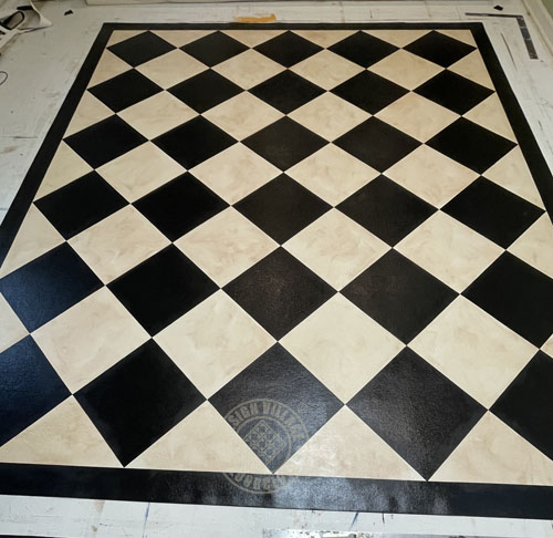 Diamond Pattern Floorcloth