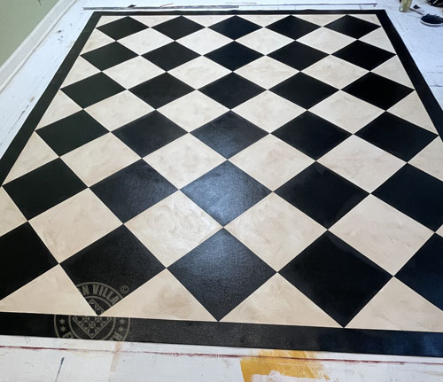 Diamond Pattern Floorcloth