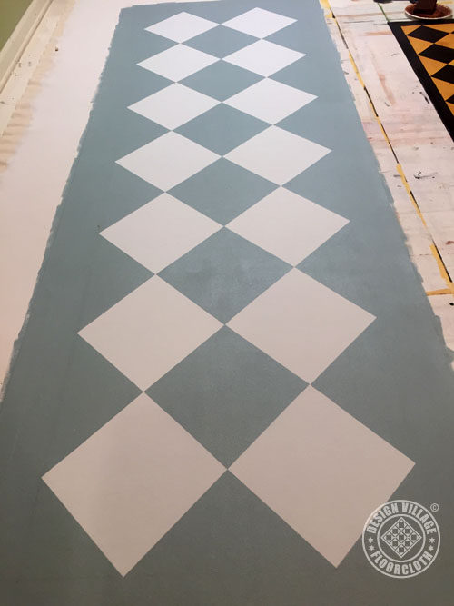 Diamond Pattern Floorcloth