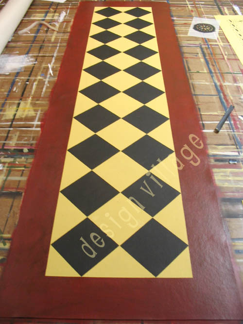 Diamond Pattern Floorcloth