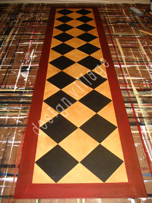 Diamond Pattern Floorcloth