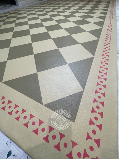 diamond pattern floorcloths