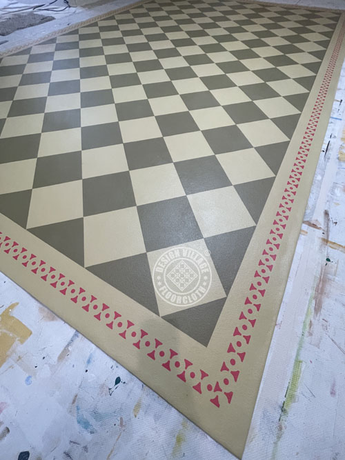 diamond pattern floorcloths