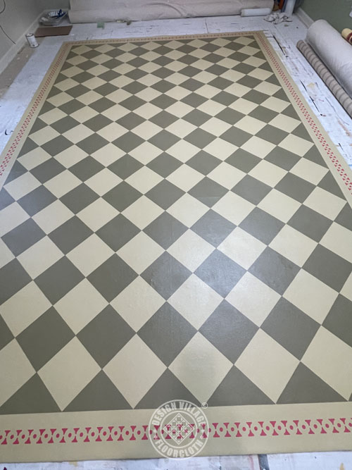 diamond pattern floorcloths