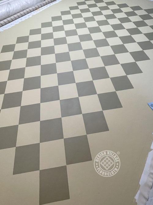 diamond pattern floorcloths