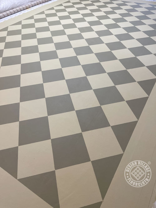 diamond pattern floorcloths