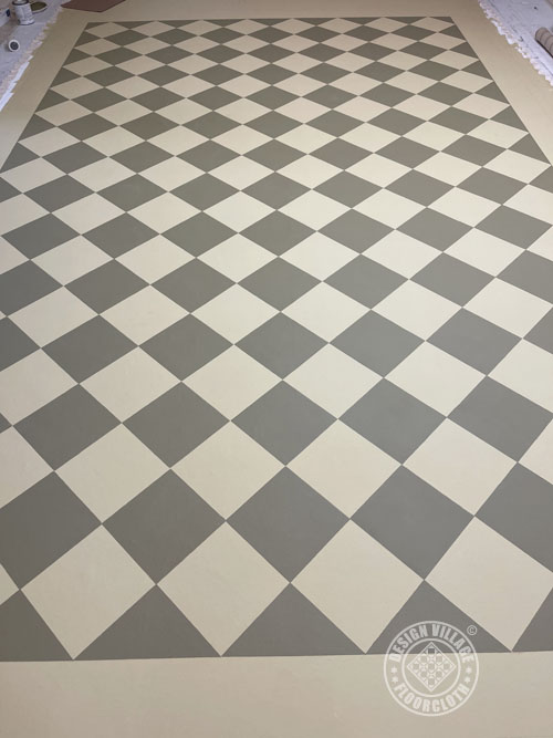 diamond pattern floorcloths