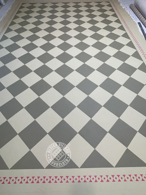 diamond pattern floorcloths