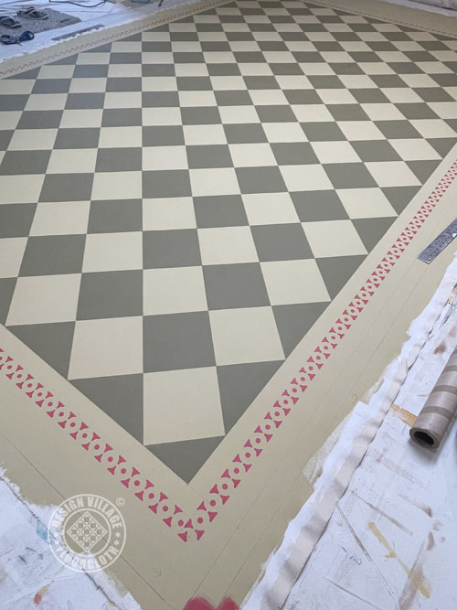 diamond pattern floorcloths