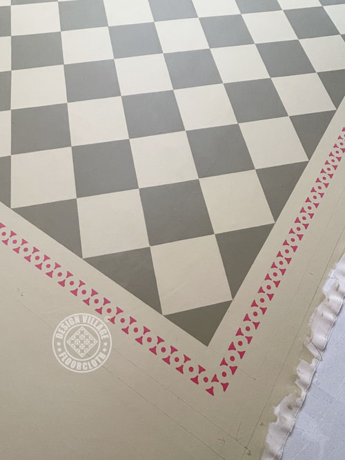 diamond pattern floorcloths