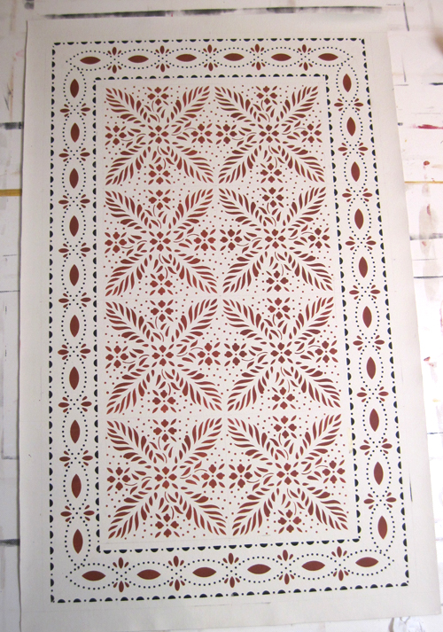 Durant House Floorcloth with Farnum Border