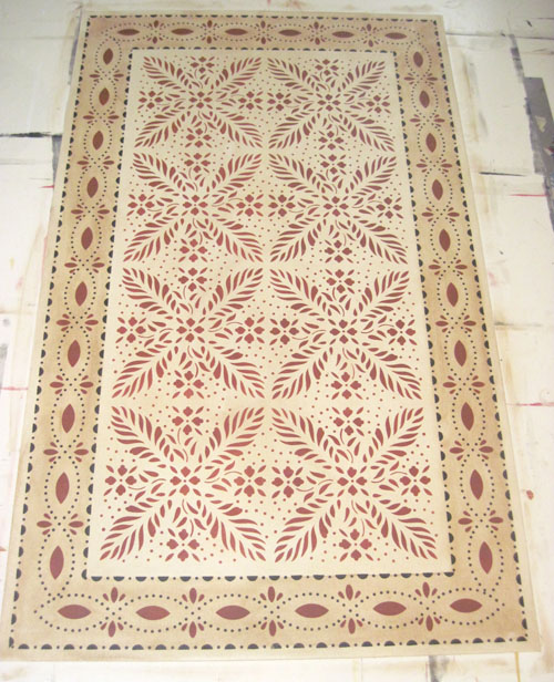 Durant House Floorcloth with Farnum Border