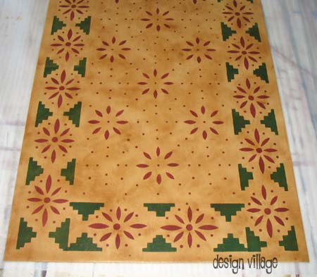 Early American Floral Floorcloth