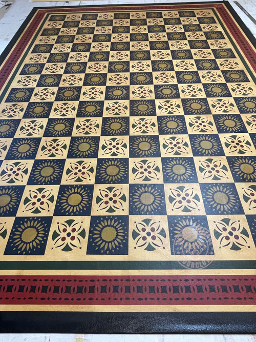 Early American Quilt Floorcloth