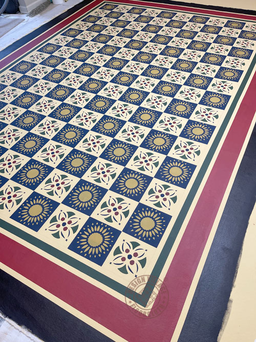 Early American Quilt Floorcloth