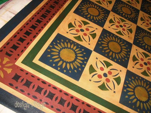 Early American Quilt Floorcloth