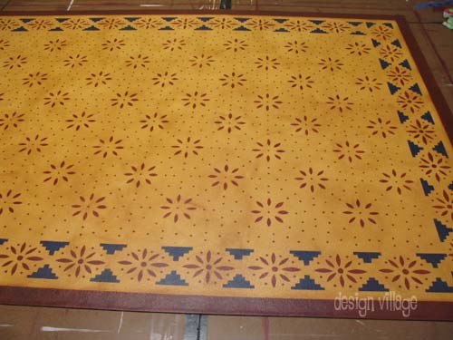 Early American Floral Floorcloth