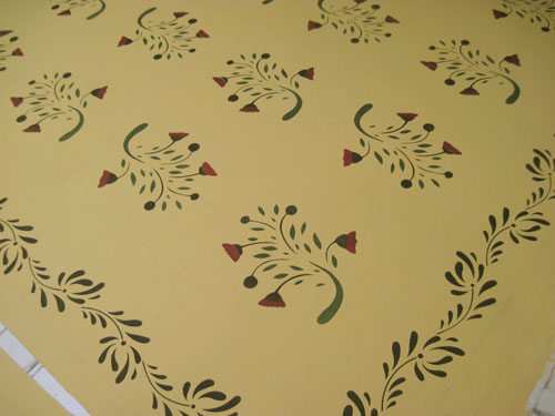 Early American Flowers Floorcloth