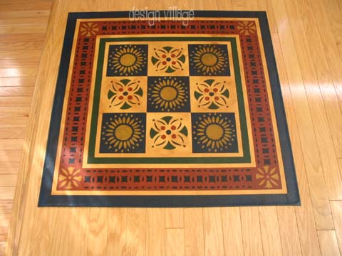 Early American Quilt Floorcloth