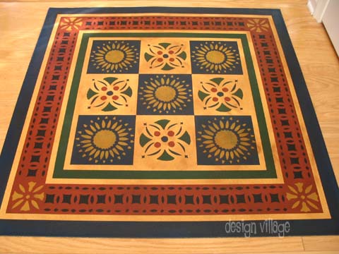 Early American Quilt Floorcloth