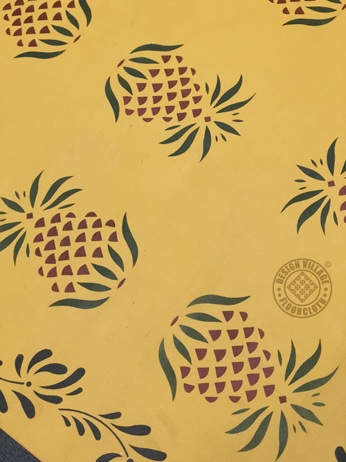 Early American Pineapple Floorcloth