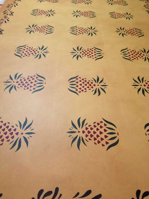 Early American Pineapple Floorcloth