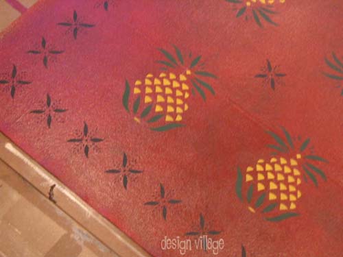 Early American Pineapple Floorcloth