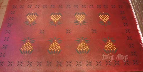 Early American Pineapple Floorcloth